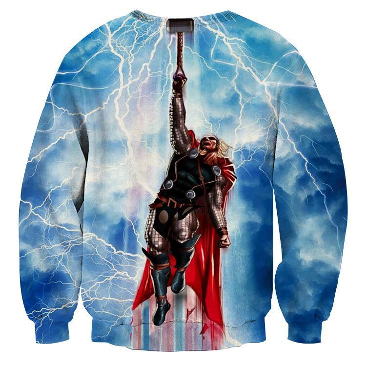 Cool Thor Crewneck 3D Printed Thor Sweatshirts
