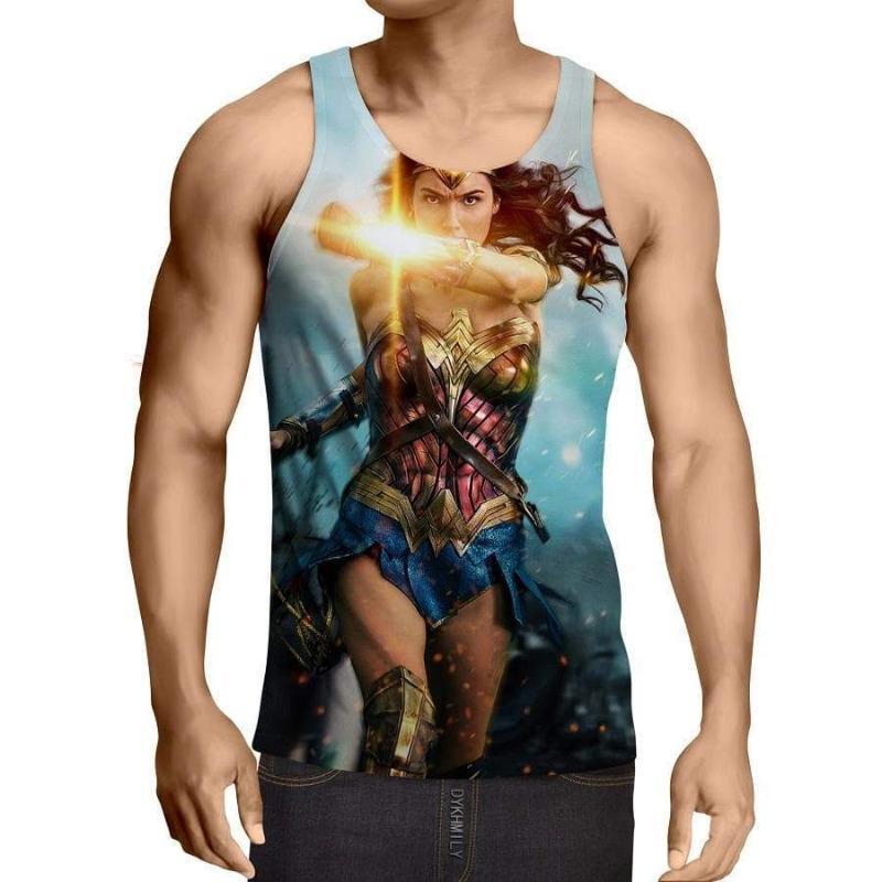 Cool Wonder Woman 3D Printed Wonder Woman Tank Top