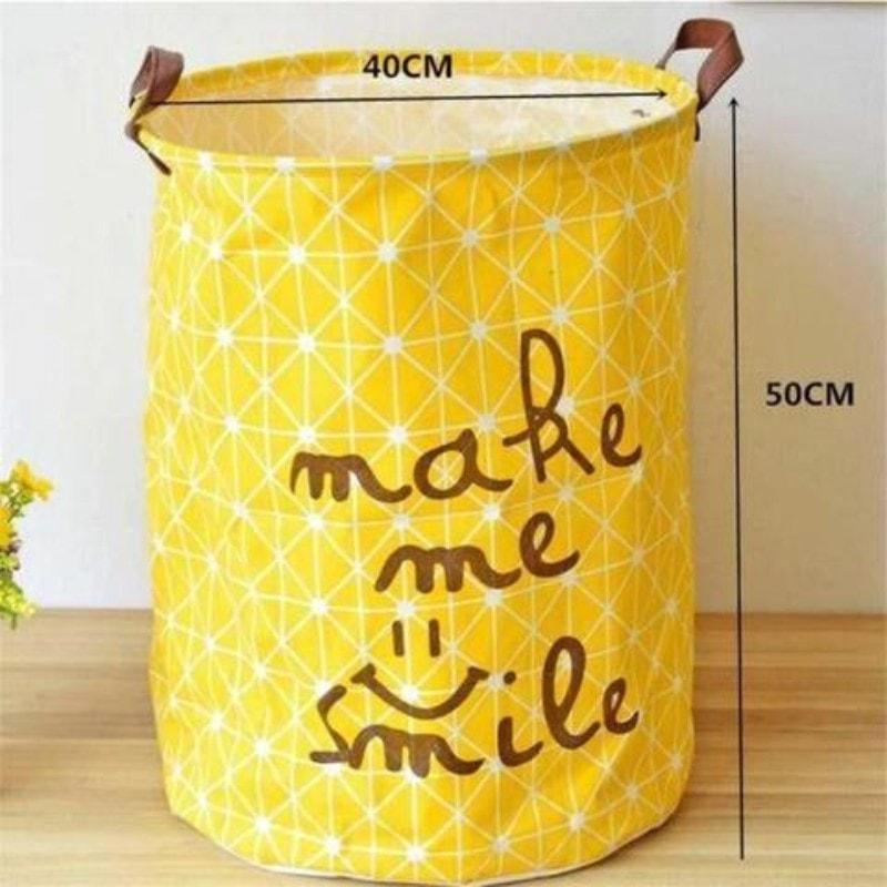 Cross Hatched Nursery Storage Laundry Basket