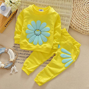 2 PC Floral Shirt and Pajama Set for Baby Girls