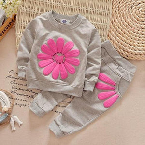 2 PC Floral Shirt and Pajama Set for Baby Girls