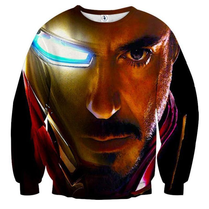 Dark Red 3D Printed Iron Man Sweatshirt