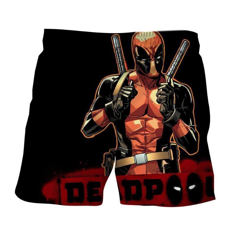 Deadpool 3D Printed Awesom Black Deadpool Shorts