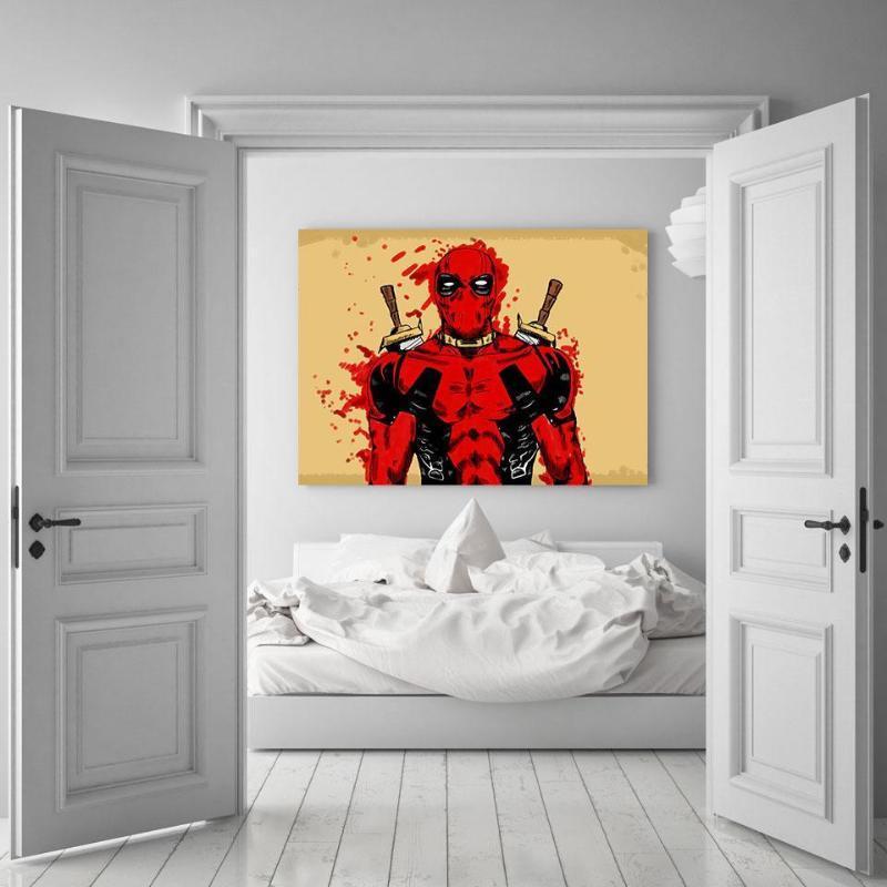 Blood Deadpool 3D Printed Wall Canvas