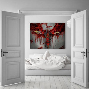 Bloody Deadpool 3D Printed Wall Canvas