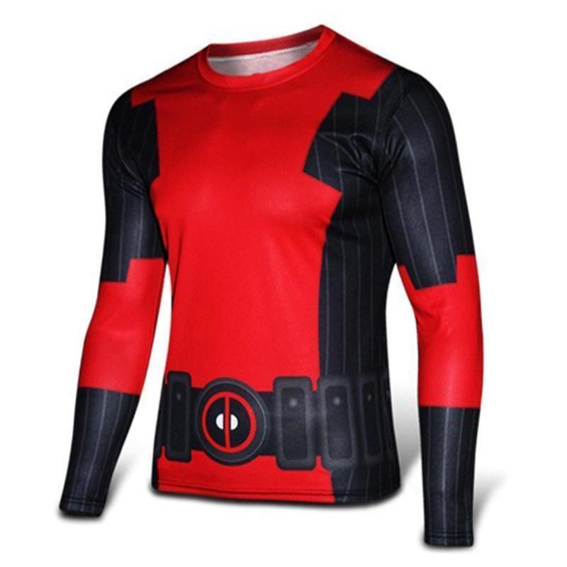 Deadpool Long Sleeve Shirt 3D Printed Body Suit