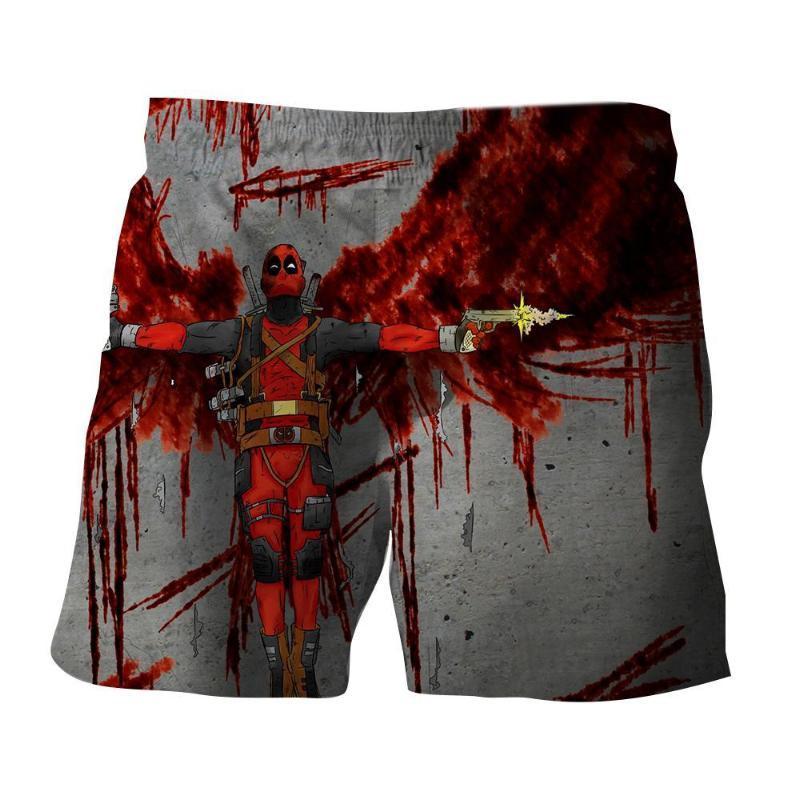 Cool Bloody Deadpool 3D Printed  Shorts