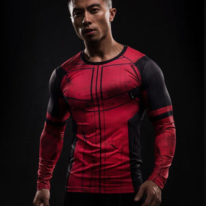Cool Deadpool 3D Printed Long Sleeve Shirt