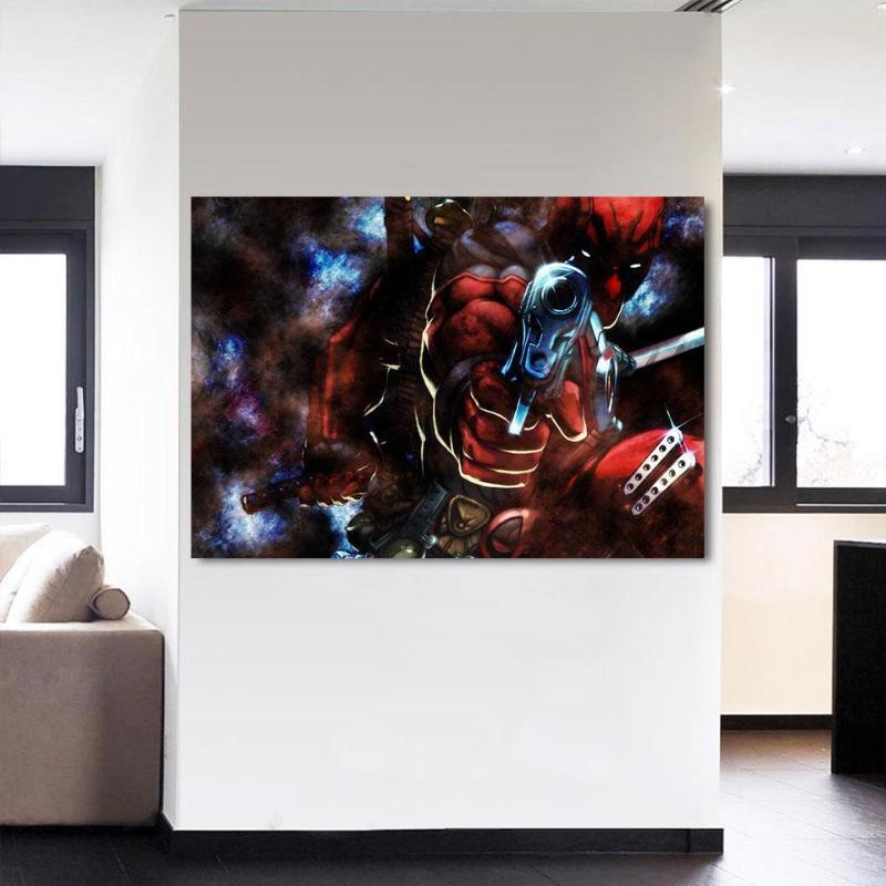Deadpool 3D Printed Gunpoint Deadpool Wall Canvas