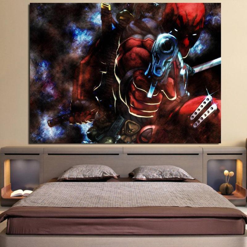 Deadpool 3D Printed Gunpoint Deadpool Wall Canvas