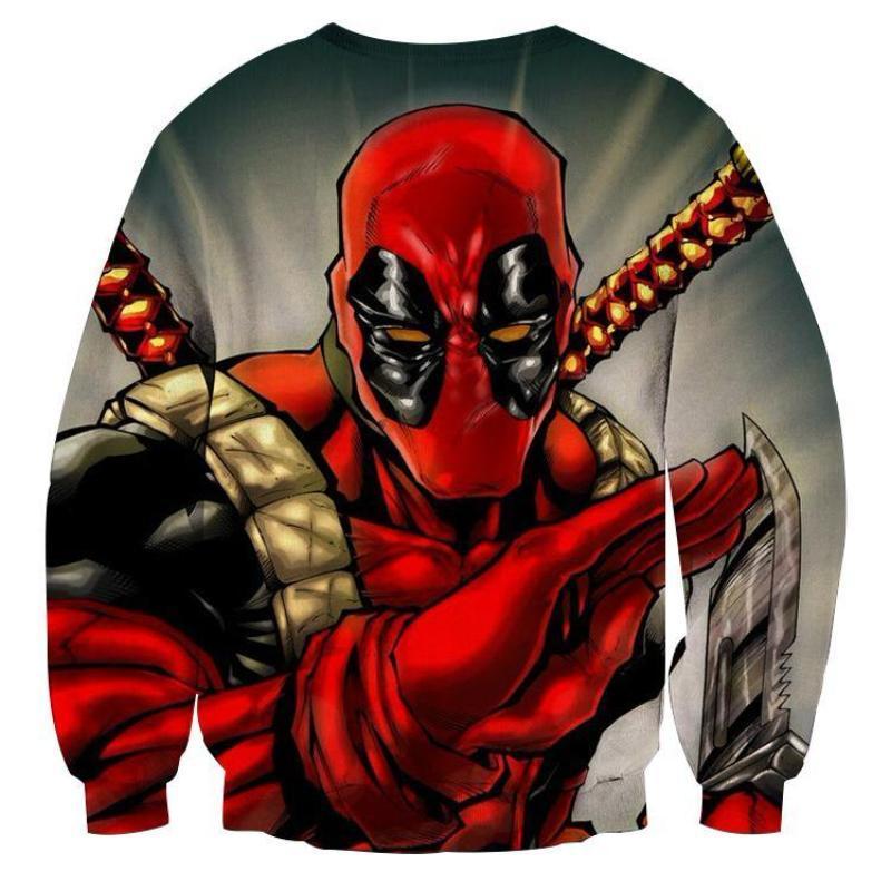 Bad-ass Deadpool  3D Printed Sweatshirt