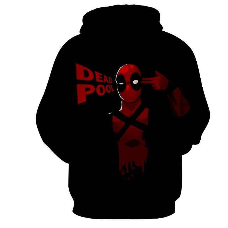 Deadpool Black & Red 3D Printed Hoodie