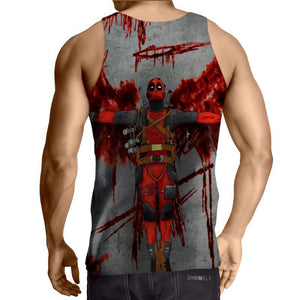 Deadpool Bloody 3D Printed Tank Top