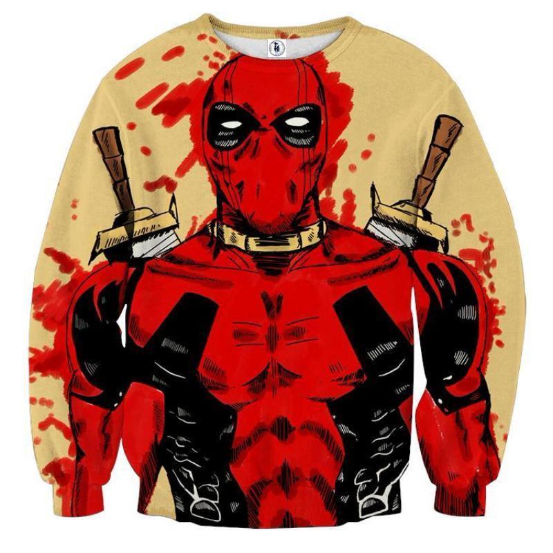 Deadpool Cool Art 3D Printed Sweatshirt