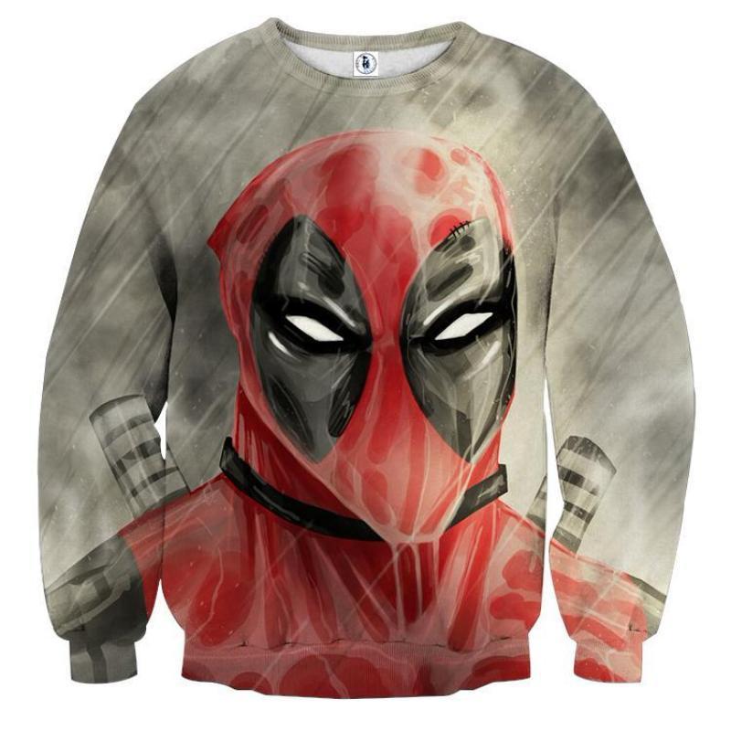 Deadpool Cool Gray Art 3D Printed Sweatshirt