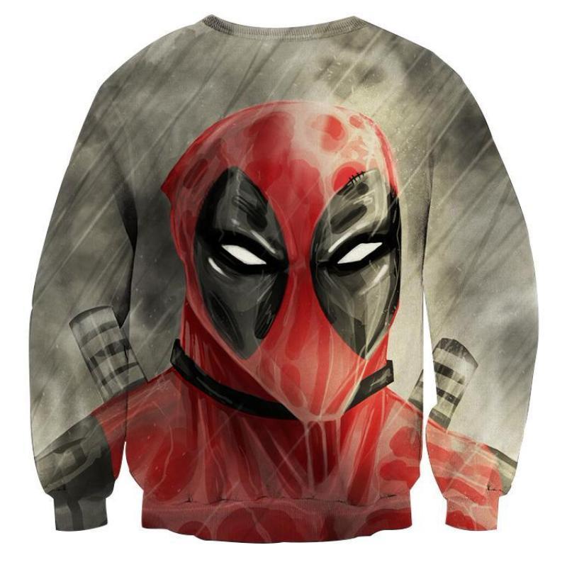 Deadpool Cool Gray Art 3D Printed Sweatshirt