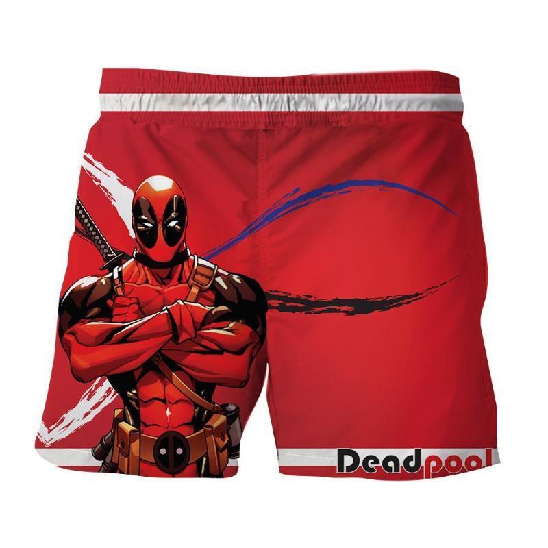 Deadpool Cool Red 3D Printed Shorts
