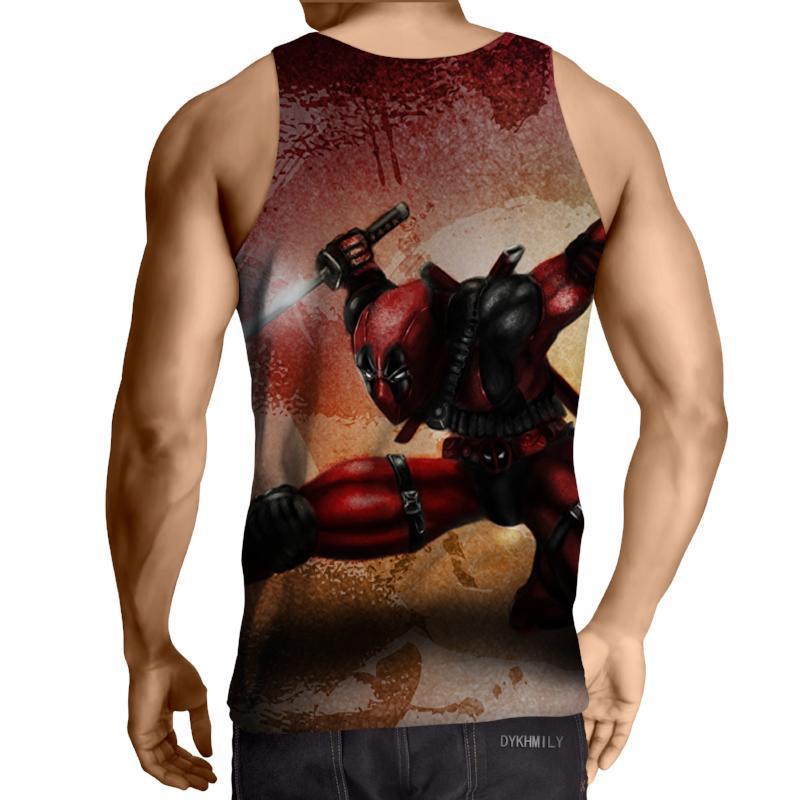 Deadpool Cool Swords 3D Printed Tank Top