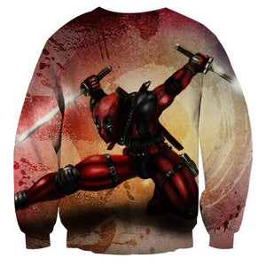 Cool with Swords 3D Printed Deadpool Sweatshirt