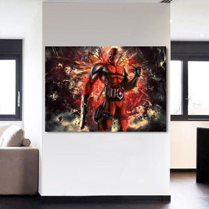 Deadpool Cover 3D Printed Wall Canvas