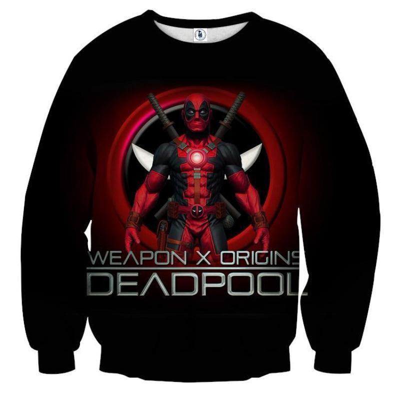 Deadpool Cover Black 3D Printed Sweatshirt