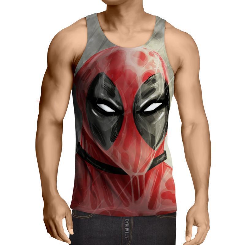 Deadpool Face 3D Printed Tank Top