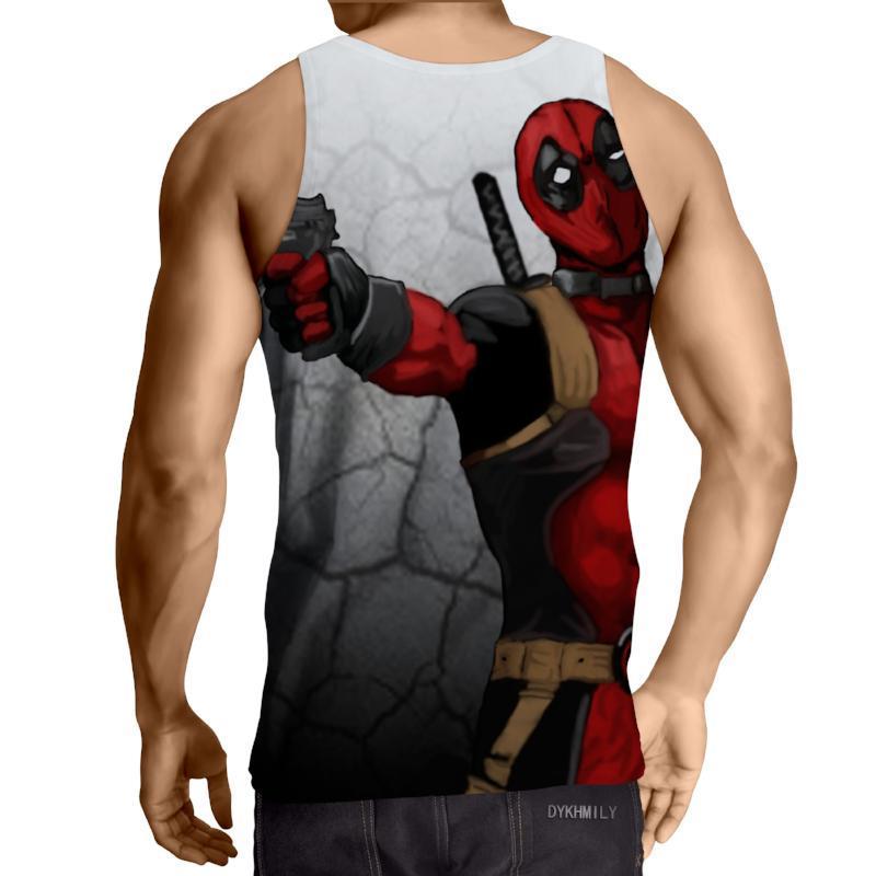 Deadpool Gray 3D Printed Tank Top