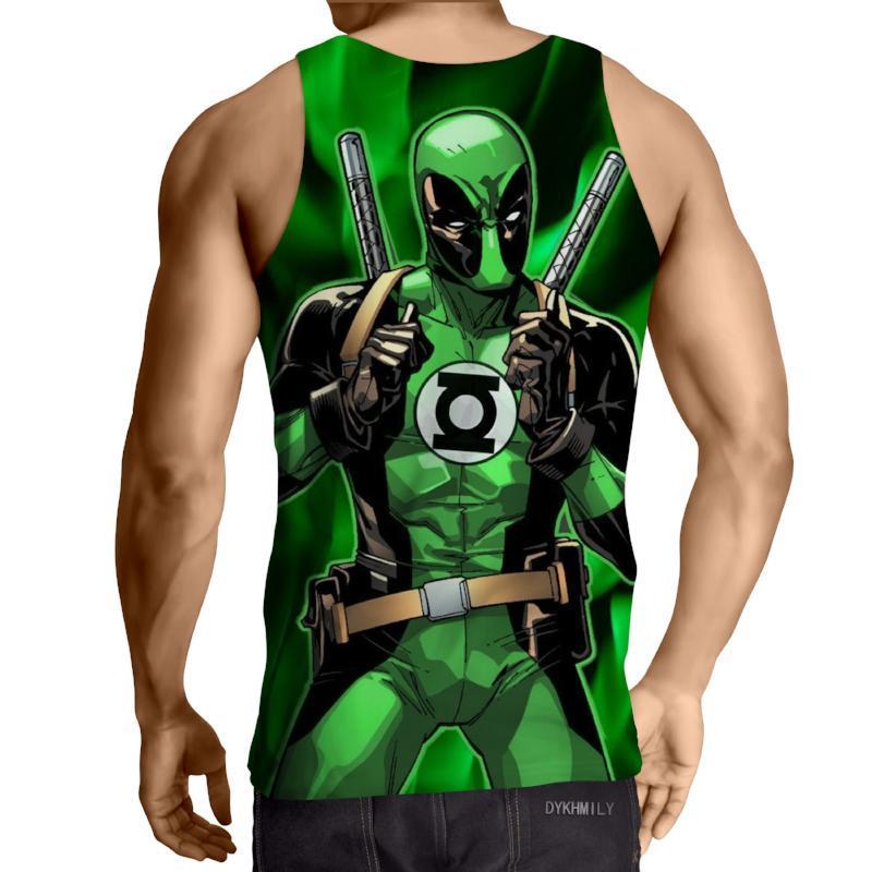 Green Lantern 3D Printed Deadpool Tank Top