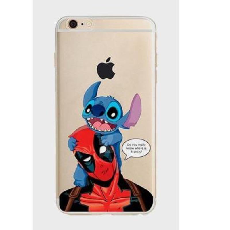 Loves & Stitch Deadpool Phone Case For iPhone
