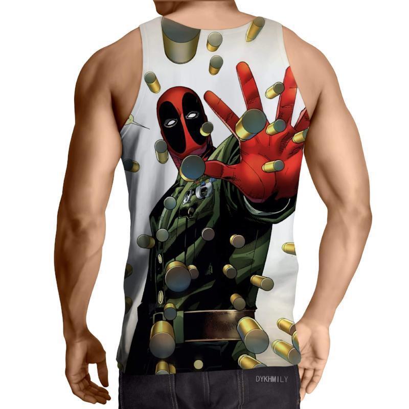 Matrix Style Funny 3D Printed Deadpool Tank Top