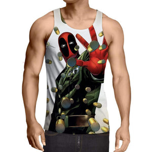 Matrix Style Funny 3D Printed Deadpool Tank Top