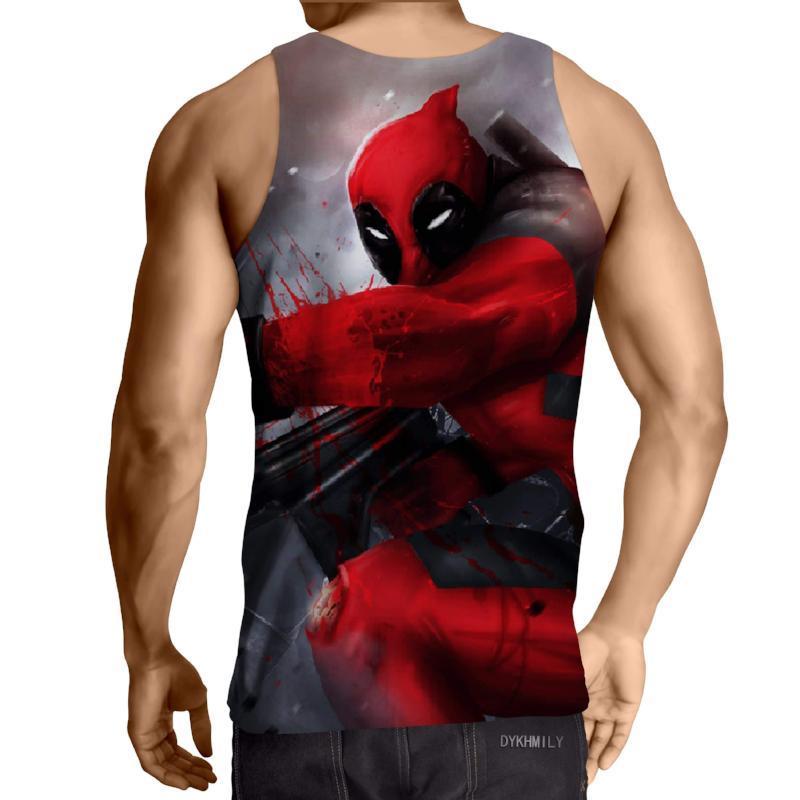 Deadpool Red & Black 3D Printed Tank Top