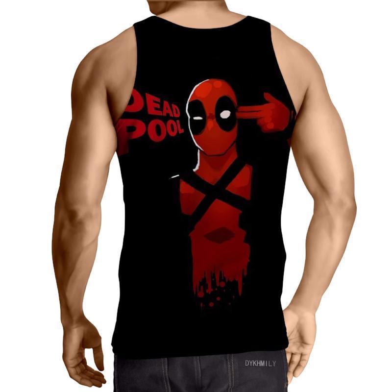 Deadpool Red & Black 3D Printed Tank Top