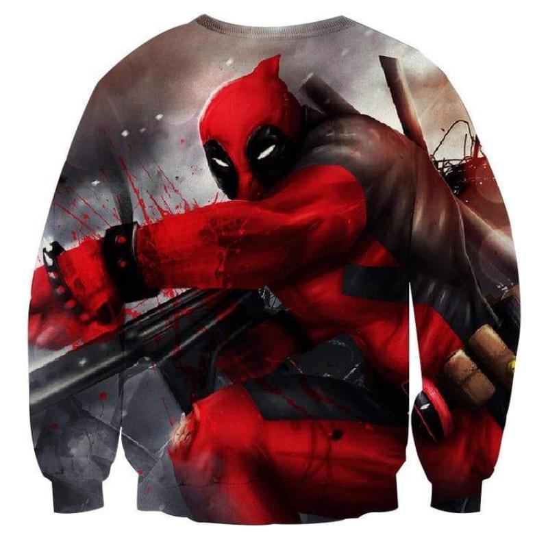 Swords 3D Printed Deadpool Sweatshirt