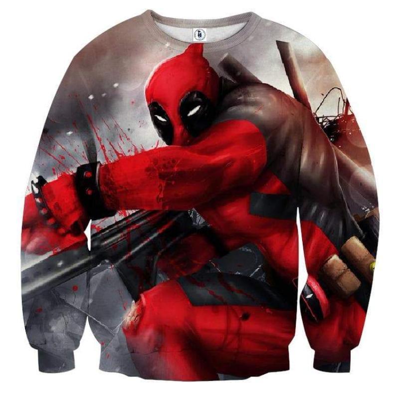 Swords 3D Printed Deadpool Sweatshirt