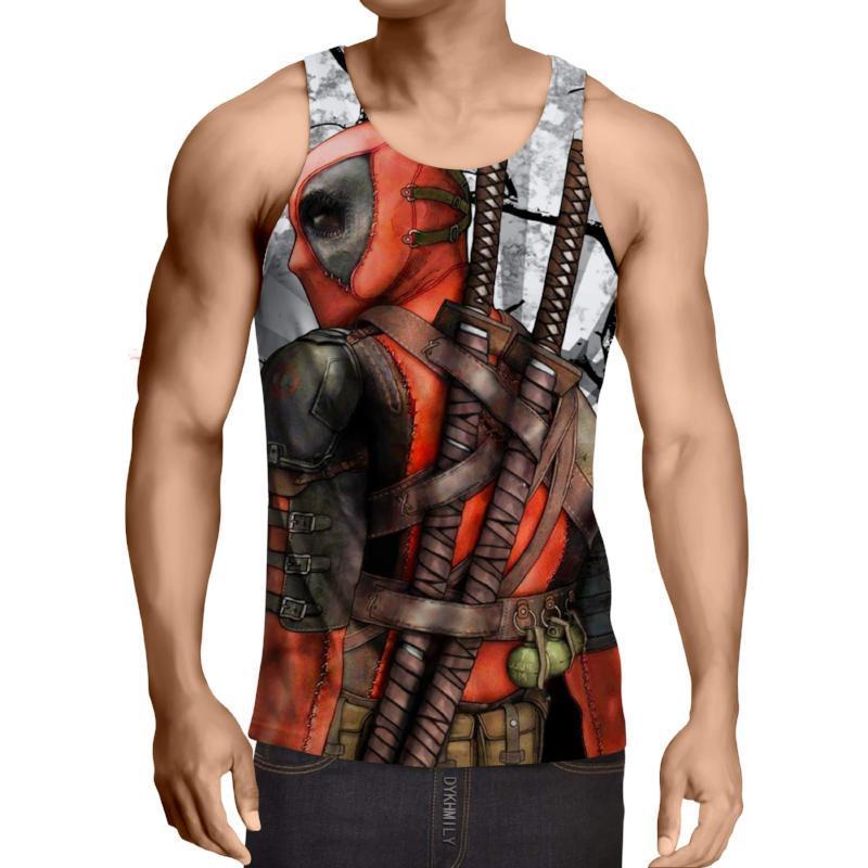 Swords 3D Printed Deadpool Tank Top