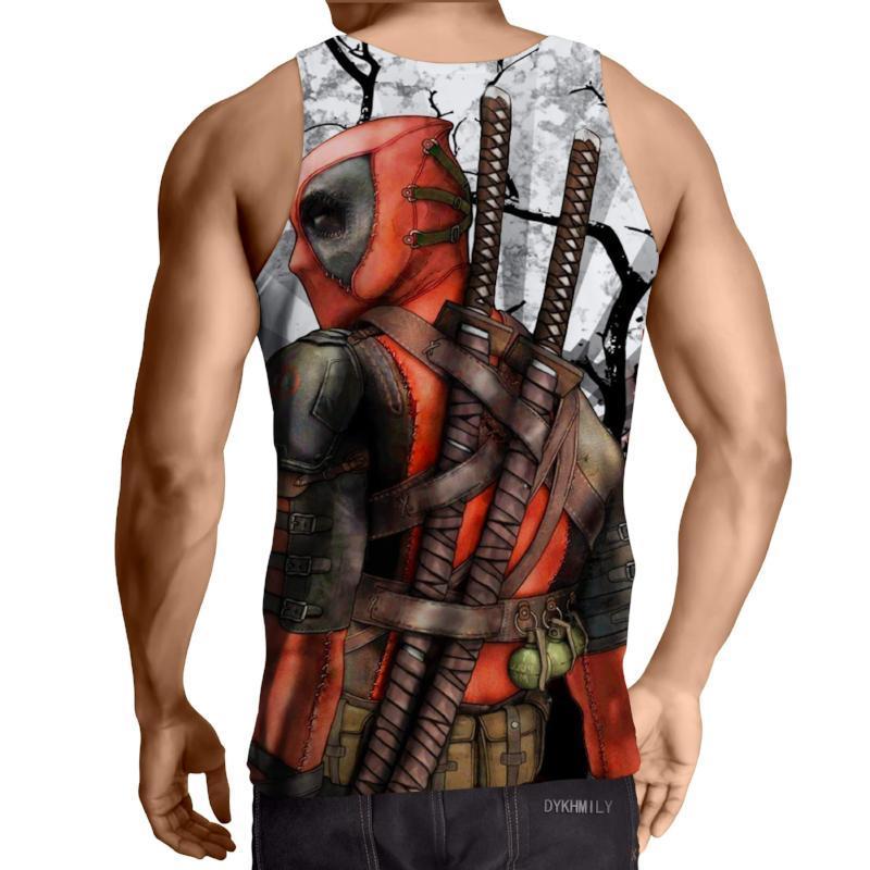 Swords 3D Printed Deadpool Tank Top