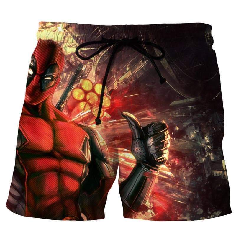 Thumbs Up 3D Printed Deadpool Shorts