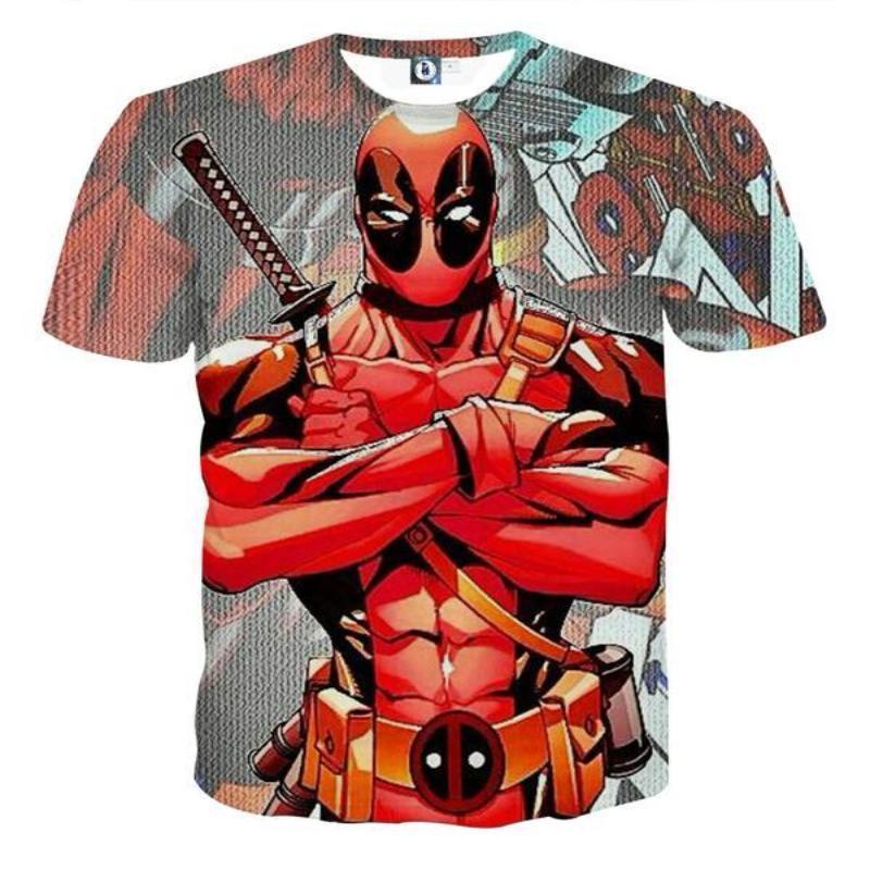 3D Printed Red Deadpool T-Shirt