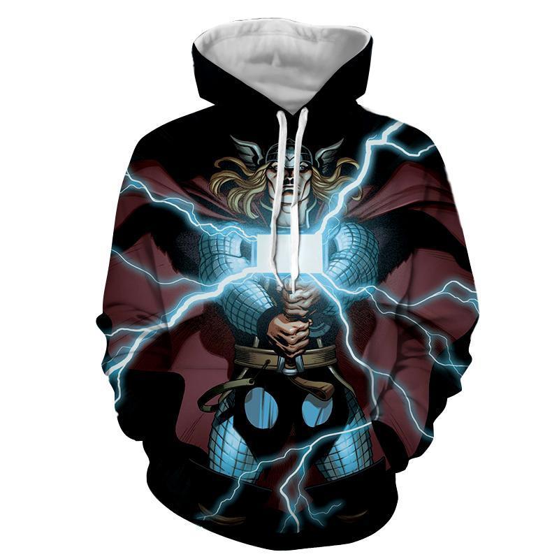 Electric Thor Hammer 3D Printed Thor Hoodie