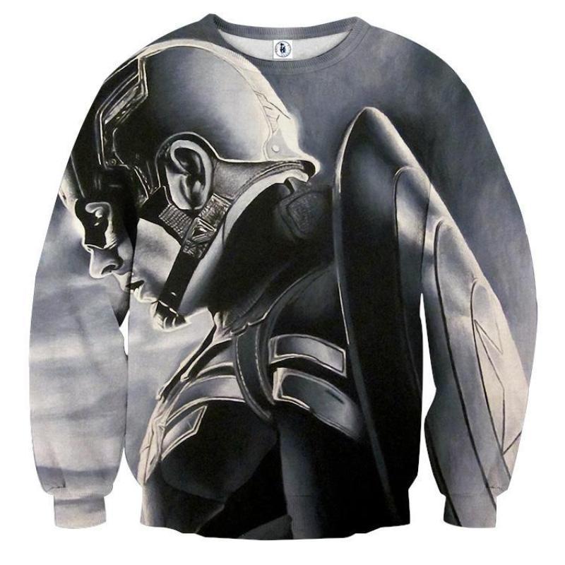 Evangelion 3D Printed Captain America Sweatshirt