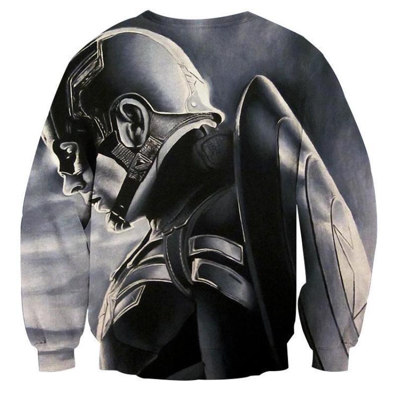 Evangelion 3D Printed Captain America Sweatshirt