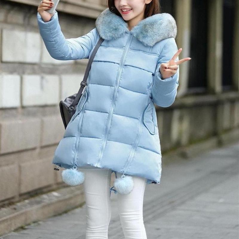 Fauz Fur Maternity Parka Coat