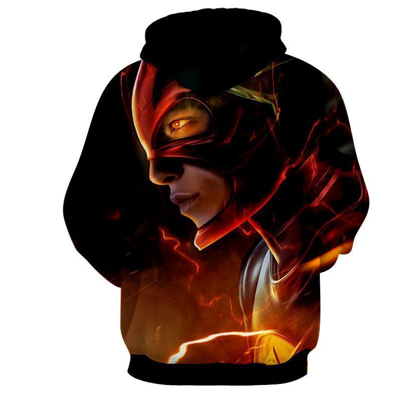 Flash Orange Black 3D Printed Flash Hoodie