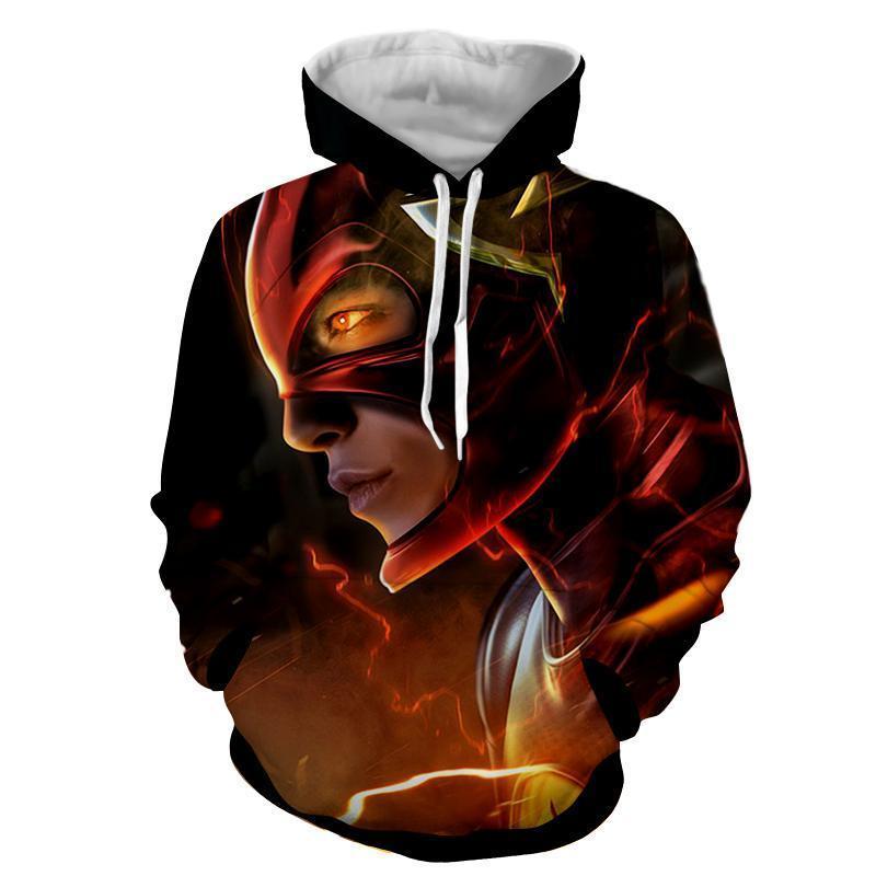 Flash Orange Black 3D Printed Flash Hoodie