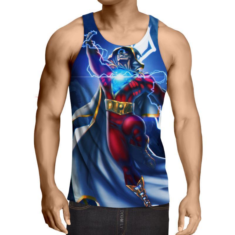 Shazam Flying Blue 3D Printed Shazam Tank Top