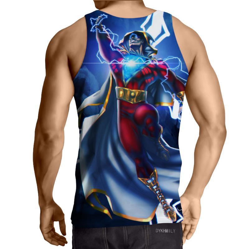 Shazam Flying Blue 3D Printed Shazam Tank Top