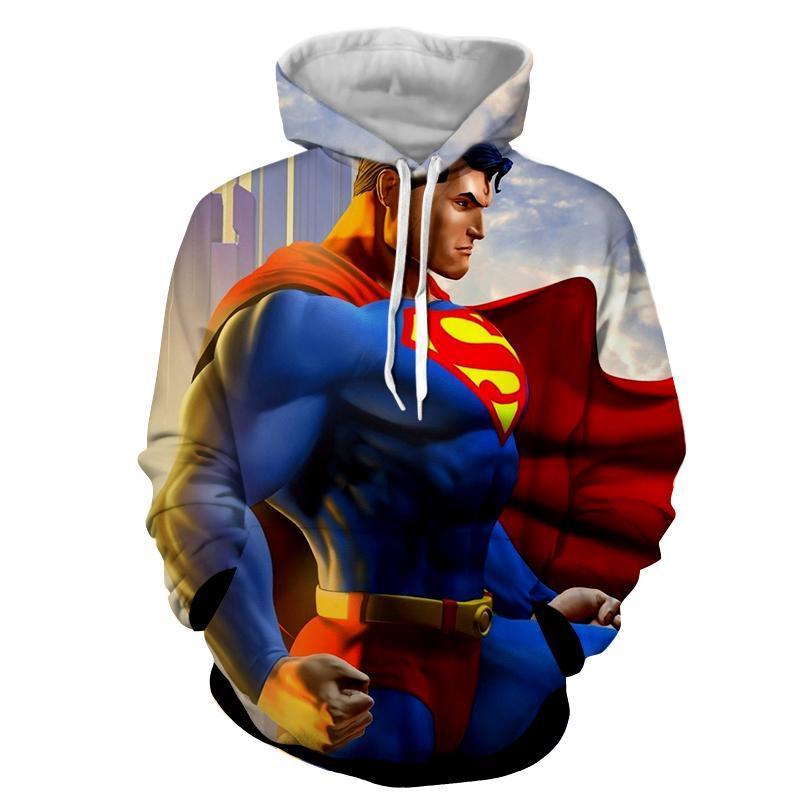 Flying Cape Superman 3D Printed Hoodie