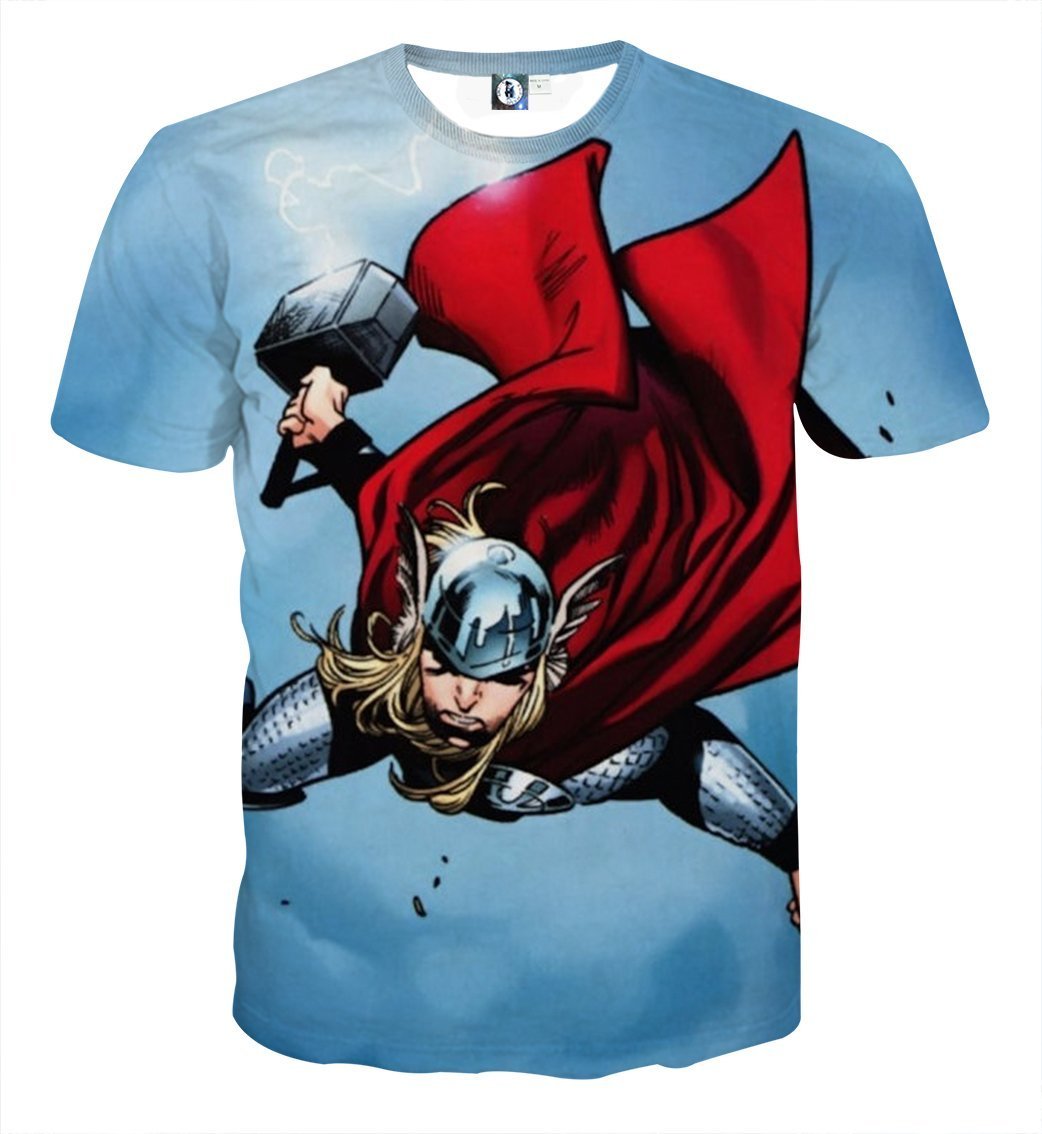Flying Thor 3D Printed Thor T-shirt