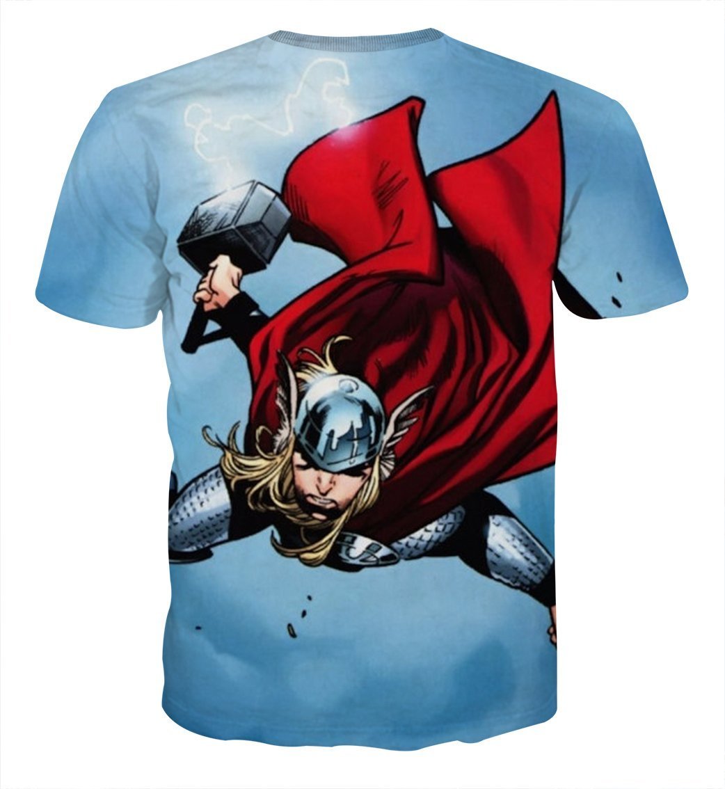 Flying Thor 3D Printed Thor T-shirt